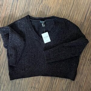 NWT Forever21  V-Neck Cropped Sweater